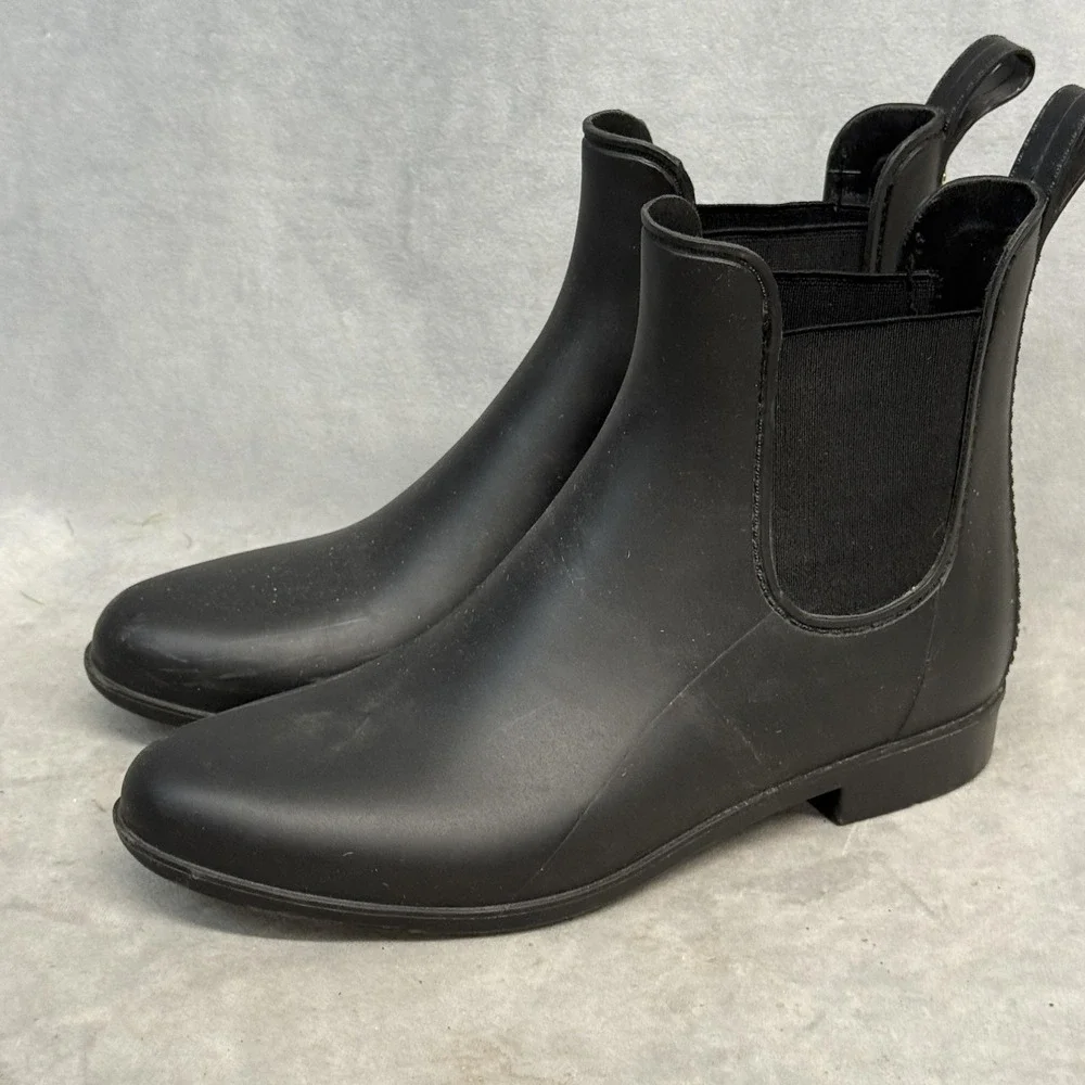 Sam Edelman Boots Womens Size 8 Black Chelsea Tinsley Waterproof Rain Ankle